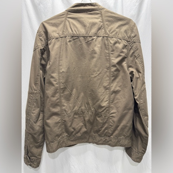 Vintage Y2K 100% Cotton Bomber Lightweight Zip Tan Brown Jacket Size Small - Picture 8 of 16